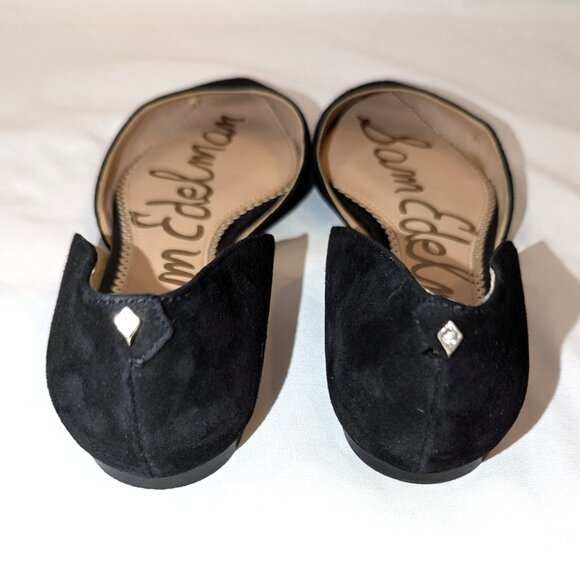 Sam Edelman | Black Suede Leather D’Orsay Flats “Rodney” | Size 8 - Picture 6 of 11